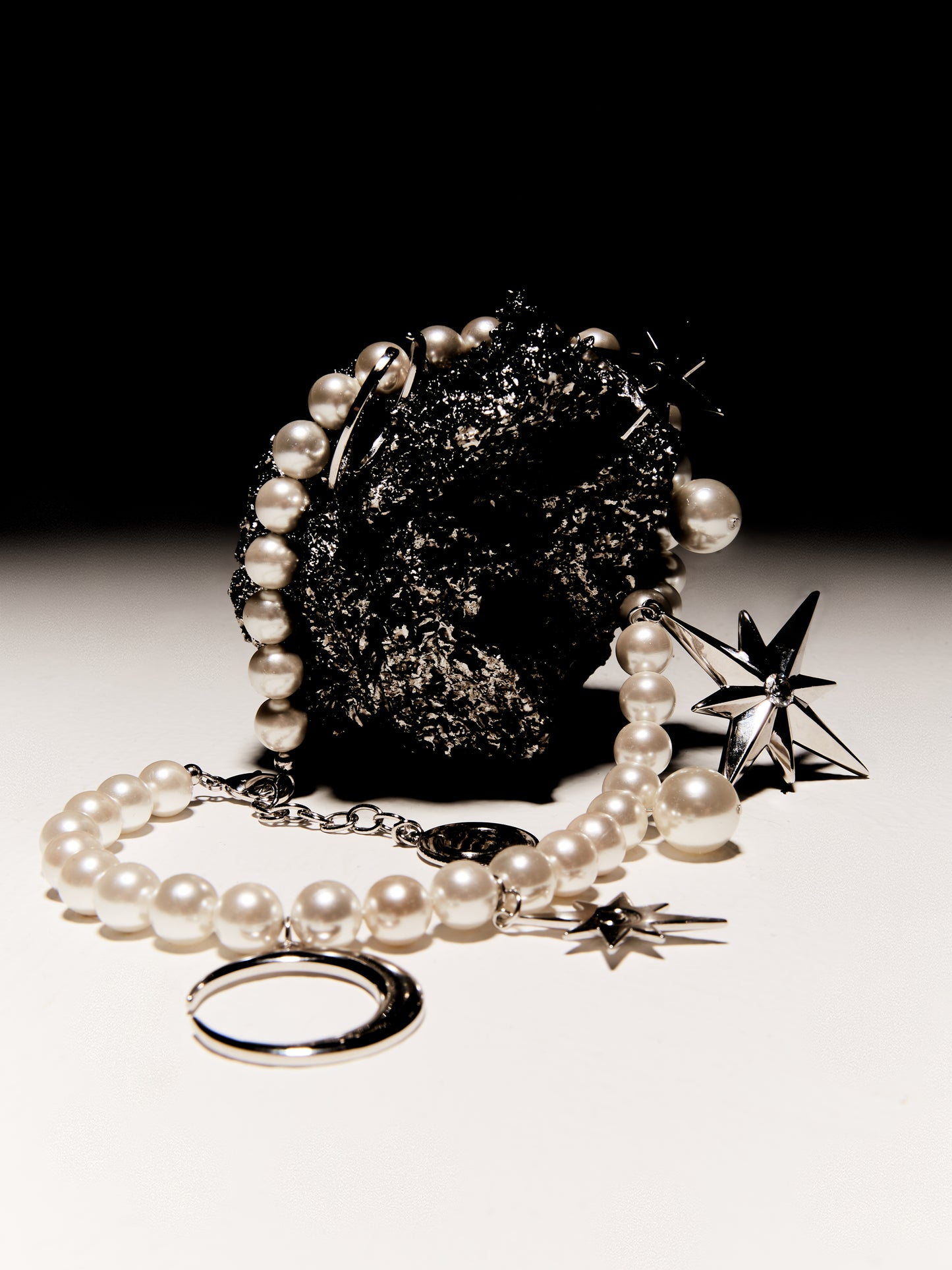 Star & Moon Pearl Necklace